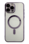 Apple iPhone 13 Pro Max Kılıf Magneticsafe Lazer Silikon - Mor