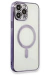 Apple iPhone 13 Pro Max Kılıf Magneticsafe Lazer Silikon - Mor