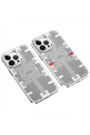 Apple iPhone 13 Pro Max Kılıf Mekanik Bumper Kapak - Gümüş