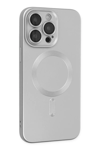 Apple iPhone 13 Pro Max Kılıf Moshi Lens Magneticsafe Silikon - Gümüş