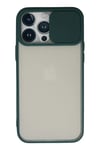 Apple iPhone 13 Pro Max Kılıf Palm Buzlu Kamera Sürgülü Silikon - Yeşil