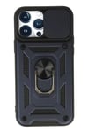 Apple iPhone 13 Pro Max Kılıf Pars Lens Yüzüklü Silikon - Lacivert