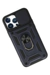 Apple iPhone 13 Pro Max Kılıf Pars Lens Yüzüklü Silikon - Lacivert