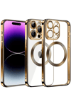 Apple iPhone 13 Pro Max Kılıf Slot Silikon - Gold