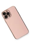 Apple iPhone 13 Pro Max Kılıf Volet Silikon - Pembe
