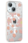 Apple iPhone 14 Floral Magsafe Kapak - Pembe