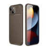 Apple iPhone 14 Kılıf Auto Focus Karbon Kapak - Kahverengi