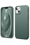 Apple iPhone 14 Kılıf First Silikon - Koyu Yeşil