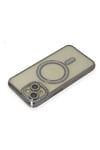 Apple iPhone 14 Kılıf Joke Simli Magneticsafe Kılıf - Gri