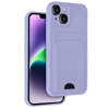 Apple iPhone 14 Kılıf Kelvin Kartvizitli Silikon - Lila