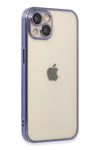 Apple iPhone 14 Kılıf Lensli Silikon - Mor