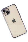 Apple iPhone 14 Kılıf Lensli Silikon - Mor