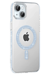 Apple iPhone 14 Move Taşlı Magsafe Kapak - Mavi