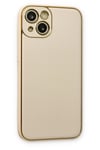 Apple iPhone 14 Plus Kılıf Coco Deri Silikon Kapak - Gold
