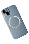 Apple iPhone 14 Plus Kılıf Jack Magneticsafe Lens Silikon - Sierra Blue
