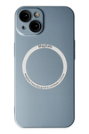 Apple iPhone 14 Plus Kılıf Jack Magneticsafe Lens Silikon - Sierra Blue