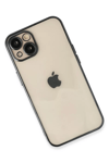 Apple iPhone 14 Plus Kılıf Lensli Silikon - Siyah