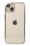 Apple iPhone 14 Plus Kılıf Lensli Silikon - Gümüş