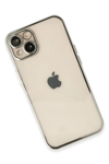 Apple iPhone 14 Plus Kılıf Lensli Silikon - Gümüş
