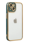 Apple iPhone 14 Plus Kılıf Liva Lens Silikon - Yeşil