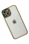 Apple iPhone 14 Plus Kılıf Liva Lens Silikon - Yeşil