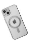 Apple iPhone 14 Plus Kılıf Magneticsafe Lazer Silikon - Gümüş