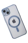 Apple iPhone 14 Plus Kılıf Magneticsafe Lazer Silikon - Sierra Blue