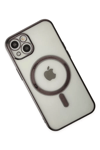 Apple iPhone 14 Plus Kılıf Magneticsafe Lazer Silikon - Siyah
