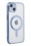 Apple iPhone 14 Plus Kılıf Magneticsafe Lazer Silikon - Sierra Blue