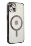 Apple iPhone 14 Plus Kılıf Magneticsafe Lazer Silikon - Siyah