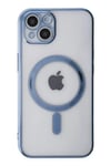 Apple iPhone 14 Plus Kılıf Magneticsafe Lazer Silikon - Sierra Blue