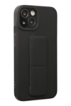 Apple iPhone 14 Plus Kılıf Mega Standlı Silikon - Siyah