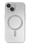 Apple iPhone 14 Plus Kılıf Moshi Lens Magneticsafe Silikon - Gümüş