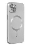 Apple iPhone 14 Plus Kılıf Moshi Lens Magneticsafe Silikon - Gümüş