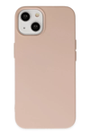 Apple iPhone 14 Plus Kılıf Nano içi Kadife Silikon - Pudra