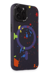 Apple iPhone 14 Pro Colorful Magsafe Kapak - Derin Mor