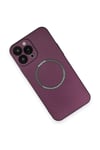 Apple iPhone 14 Pro Kılıf Jack Magneticsafe Lens Silikon - Mürdüm