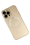 Apple iPhone 14 Pro Kılıf Jack Magneticsafe Lens Silikon - Gold