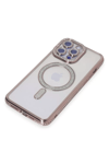 Apple iPhone 14 Pro Kılıf Joke Simli Magneticsafe Kılıf - Pembe