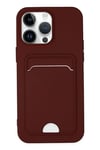 Apple iPhone 14 Pro Kılıf Kelvin Kartvizitli Silikon - Bordo