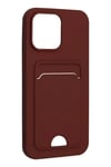 Apple iPhone 14 Pro Kılıf Kelvin Kartvizitli Silikon - Bordo