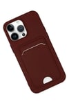 Apple iPhone 14 Pro Kılıf Kelvin Kartvizitli Silikon - Bordo