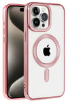 Apple iPhone 14 Pro Kılıf Kronos Magsafe Kapak - Rose Gold