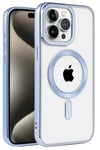 Apple iPhone 14 Pro Kılıf Kronos Magsafe Kapak - Sierra Blue