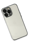 Apple iPhone 14 Pro Kılıf Lensli Silikon - Siyah