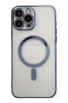 Apple iPhone 14 Pro Kılıf Magneticsafe Lazer Silikon - Sierra Blue