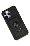 Apple iPhone 14 Pro Kılıf Pars Lens Yüzüklü Silikon - Siyah