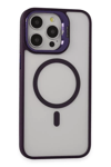 Apple iPhone 14 Pro Kılıf Roblox Lens Magsafe Standlı Kapak - Derin Mor