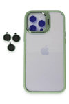 Apple iPhone 14 Pro Kılıf Roblox Lens Standlı Kapak - Yeşil