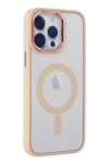 Apple iPhone 14 Pro Kılıf Room Magneticsafe Silikon - Pudra